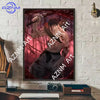 Anime canvas art poster featuring Toji Fushiguro in a dark, intense pose.