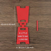 A red customizable 3D lettering sign shaped like a hanger, with the text I love you on it.