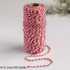 A spool of 100m cotton baker's twine featuring a red and white striped pattern.