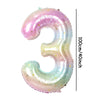 Pastel Rainbow Number Foil Balloon (40 inch)