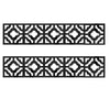 Black and white decorative edge and corner trim wall stickers featuring a repeating geometric pattern