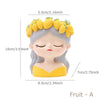 Resin Cartoon Girl Flower Planter
