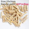 Colorful Natural Wooden Clips for Crafts, Photos, and DIY Projects