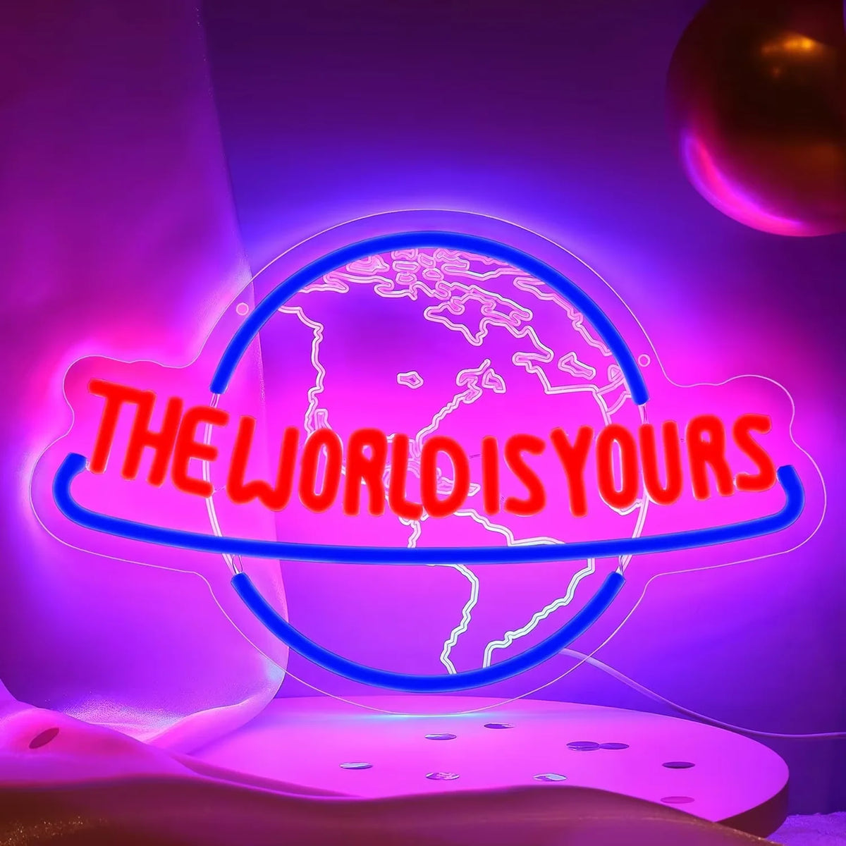 The World Is Yours LED Neon Sign for Wall Decor