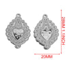 Gold Sacred Heart Charms for Jewelry Making