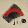 Traditional Bamboo Folding Fan with Solid Color Design