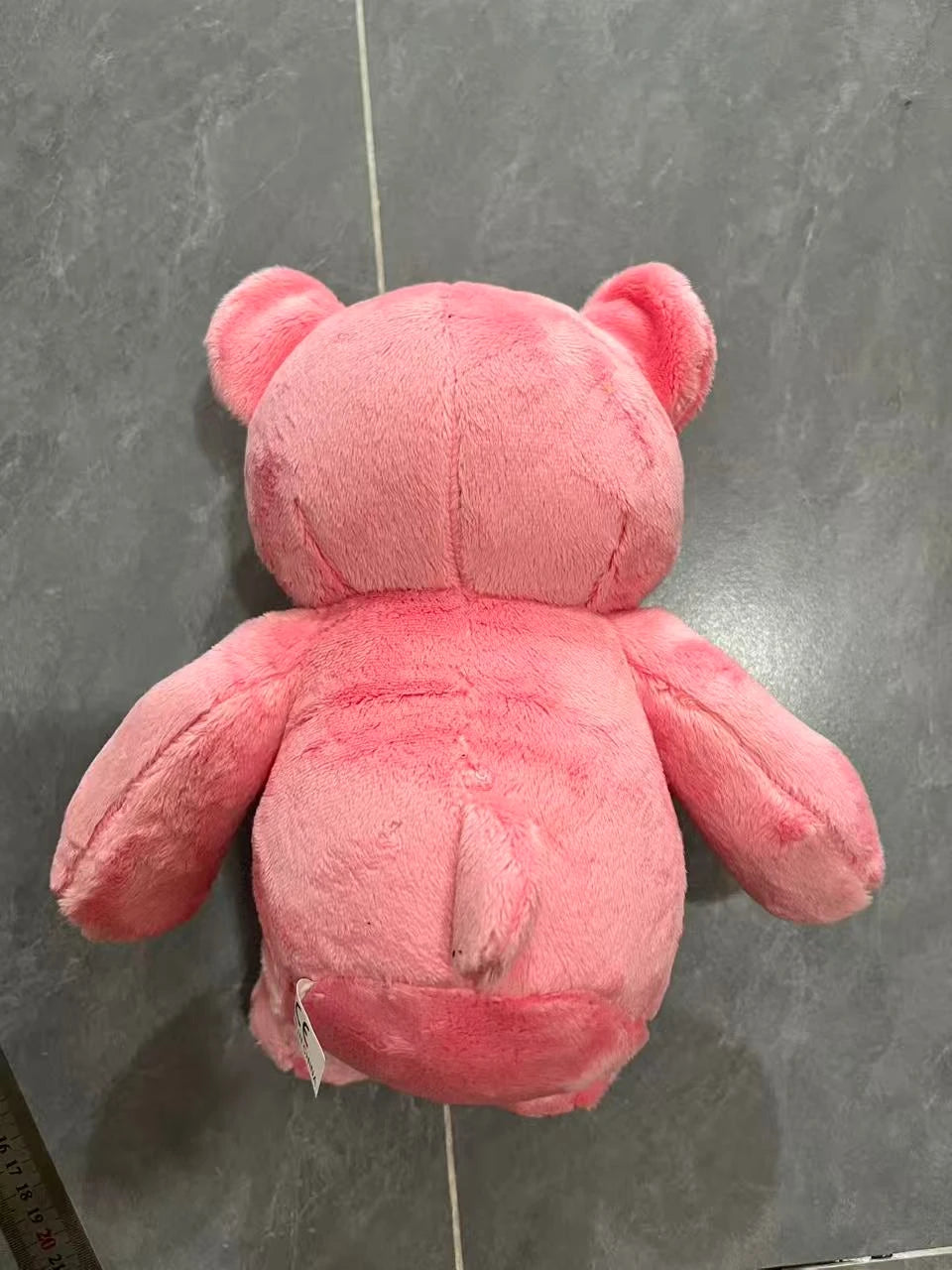 Ghost Face Bear Plush Toy – Black & Pink Two-Tone Halloween Bear