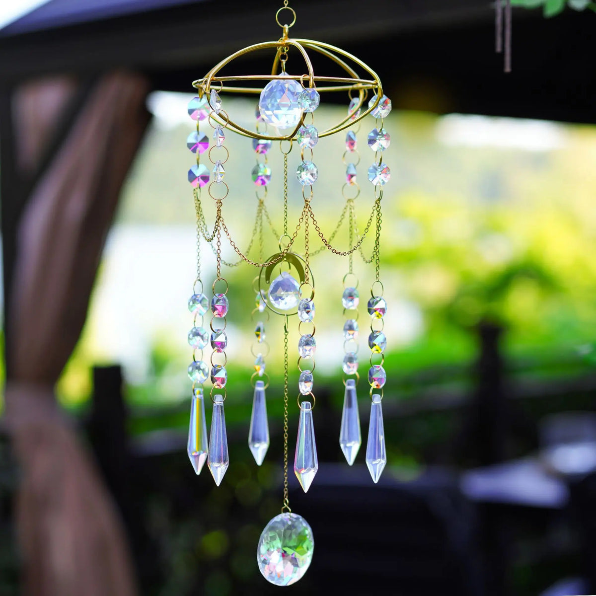 Crystal Prism Wind Chime Garland