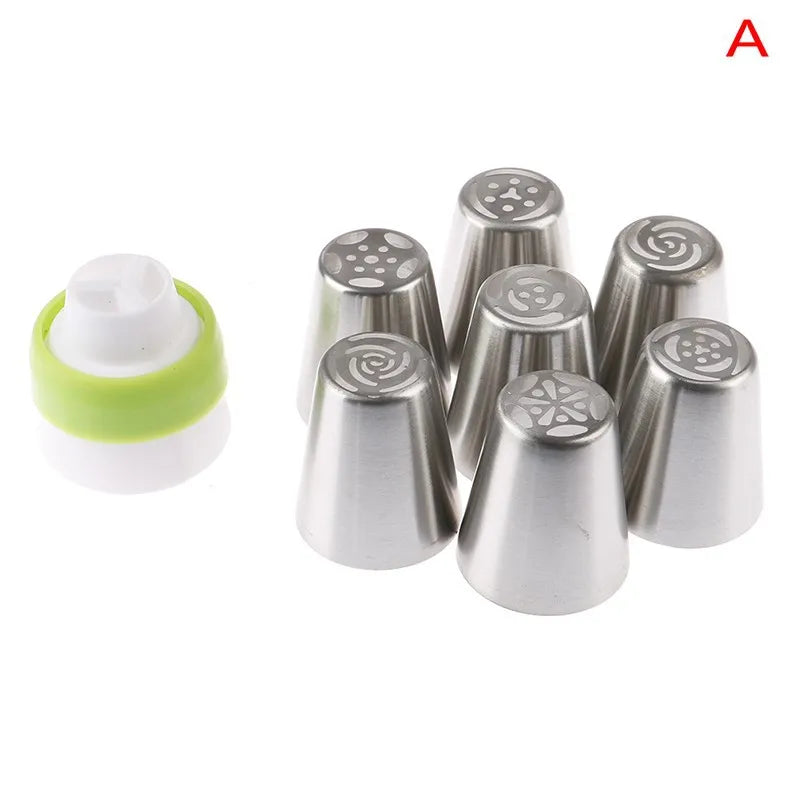 A set of 38 cake decorating tools including piping nozzles and various tools.