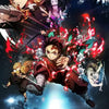 A dynamic illustration featuring characters from Demon Slayer, including Kyojuro Rengoku, in a vibrant, action-packed style.