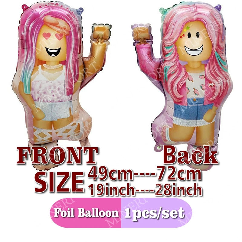 Cartoon Robot Foil Balloon Party Decoration Set