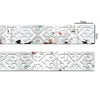 A set of 10 self-adhesive 3D acrylic mirror wall stickers featuring decorative edge and corner trim designs.