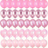 A collection of 50 multi-tone pink balloons for events.