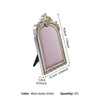 European-Style Velvet Jewelry Display Stand with Silver-Plated Floral Detail