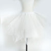 White adult tulle tutu skirt displayed on a mannequin.