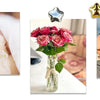 A set of 15 gold star fridge magnets featuring various decorative and functional designs.