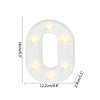 A white alphabet letter light with a hollow 'O' shape, featuring warm white LED lights.