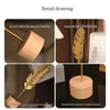 Detail drawing showing the process of making a golden ginkgo leaf metal decorative sculpture from wood and iron.
