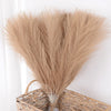 Un paquete de pampas artificiales beige claro para decoración del hogar