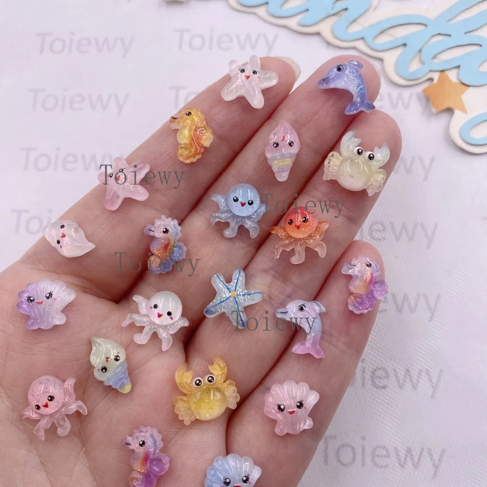 Ocean-Themed Resin Charms for Jewelry and Craft Projects
