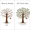 Deux options de design pour une impression de toile d'arbre d'empreintes digitales, Découvrez le design et la finition DIY.