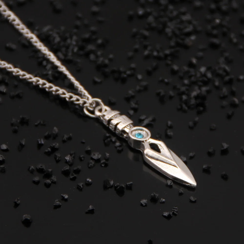 Jett Inspired Blade Storm Crystal Pendant Necklace