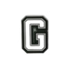 Charm lettre G alphabet noir et gris pour Crocs.