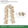 Artificial maple leaf garland featuring maple leaves and rattan vines on both sides for autumn home decor
