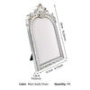 European-Style Velvet Jewelry Display Stand with Silver-Plated Floral Detail