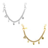 Gold chain necklace with multiple charms and a clasp for a vintage Y2K bag accessory