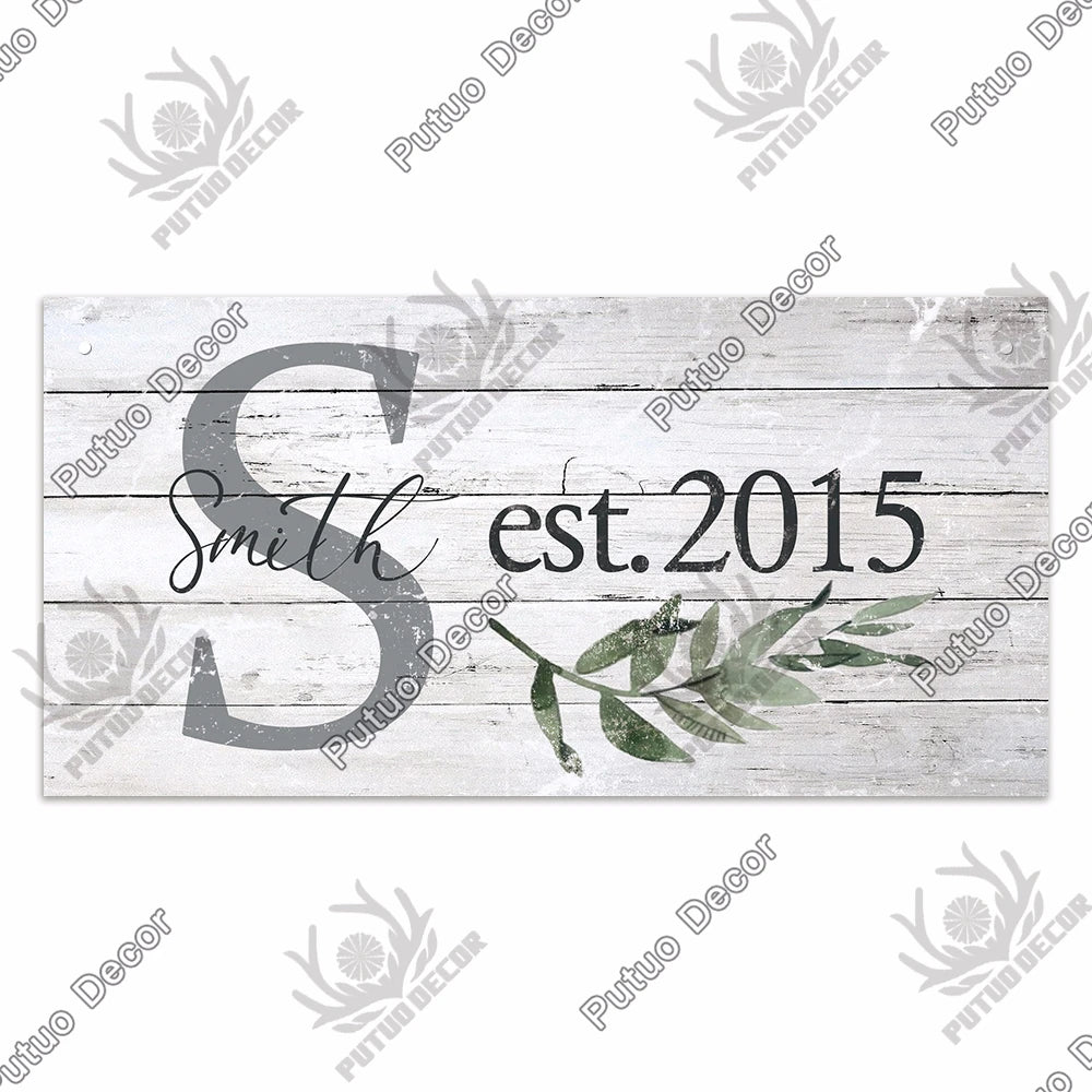 Personalized Wooden Family Sign for Home Wall Décor