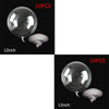 Ten clear bubble balloons, 12 inches in size, shown next to a piece of white tissue.