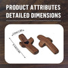 Handcrafted black walnut cross with detailed dimensions shown on a white background.
