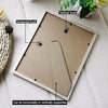 A wooden photo frame with vertical and horizontal hooks is shown on a light surface.