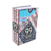 A vertical book with a distressed cover featuring the number 66 and route details.