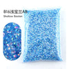 Bag of B16 Diamond AB shallow baolan resin rhinestones in blue