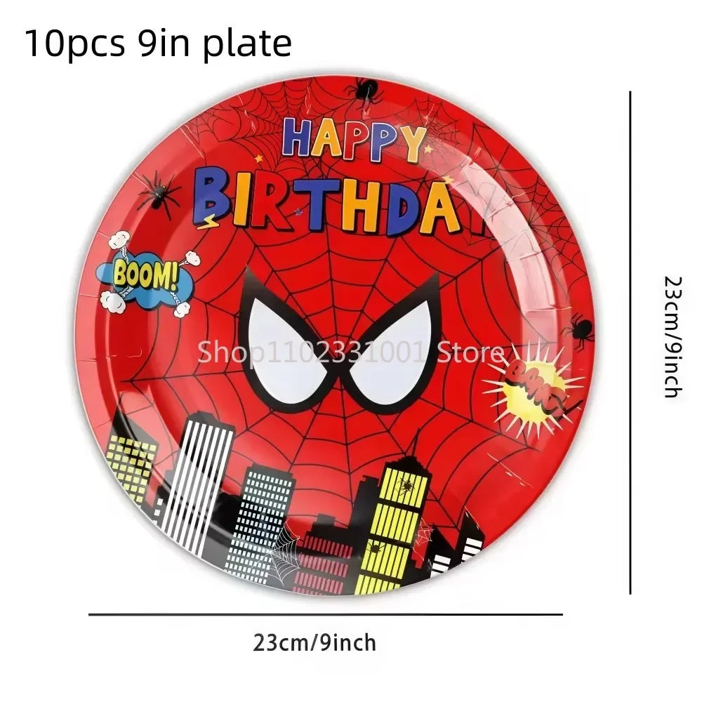 Superhero Birthday Party Tableware and Decoration Kit