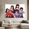 A poster featuring characters from Azumanga Daioh anime in vibrant colors for room decor.