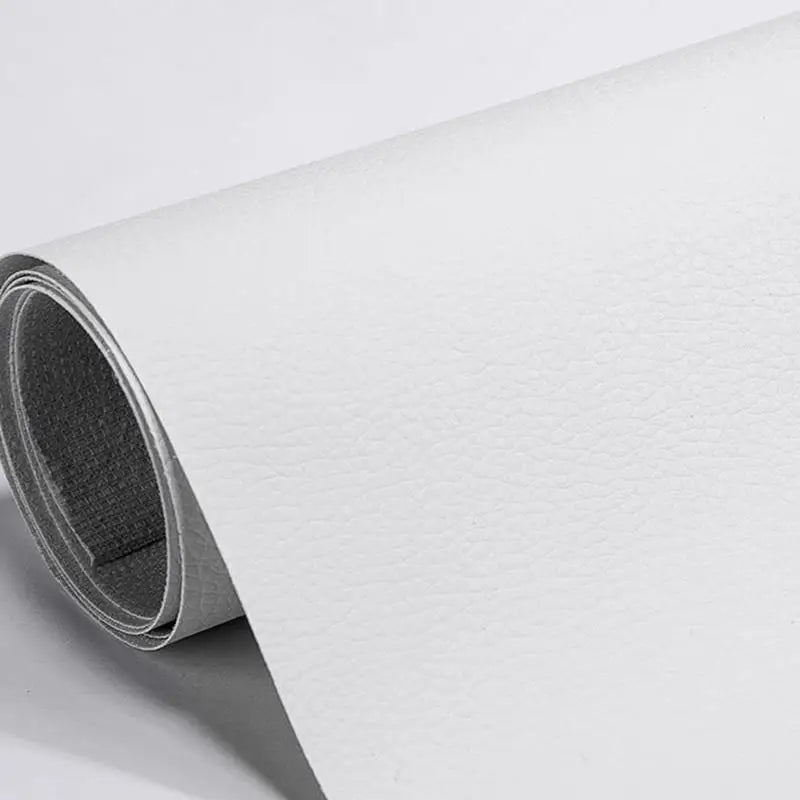 Paquete de parches de reparación de cuero PU blanco autoadhesivos