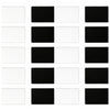A grid of black and white acrylic fridge magnets for home decor