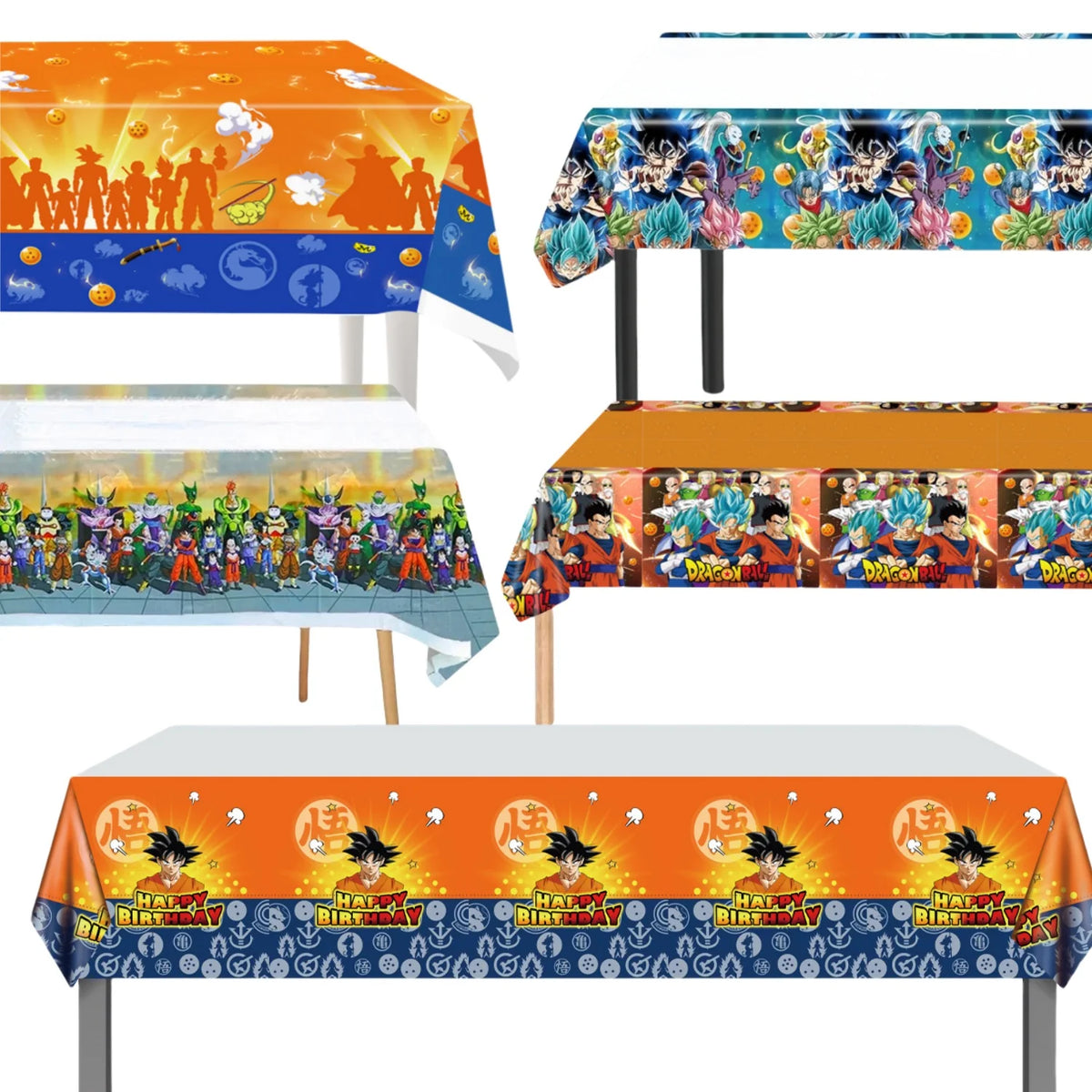 Dragon Ball Z Goku Themed Tablecloth with Matching Party Decor