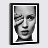 Elegant Wooden Picture Frame with Artistic Canvas Print