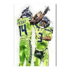 Abstract Football Player Canvas Wall Art