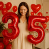 Large Red Number Foil Balloon for Birthday and Anniversary Decor