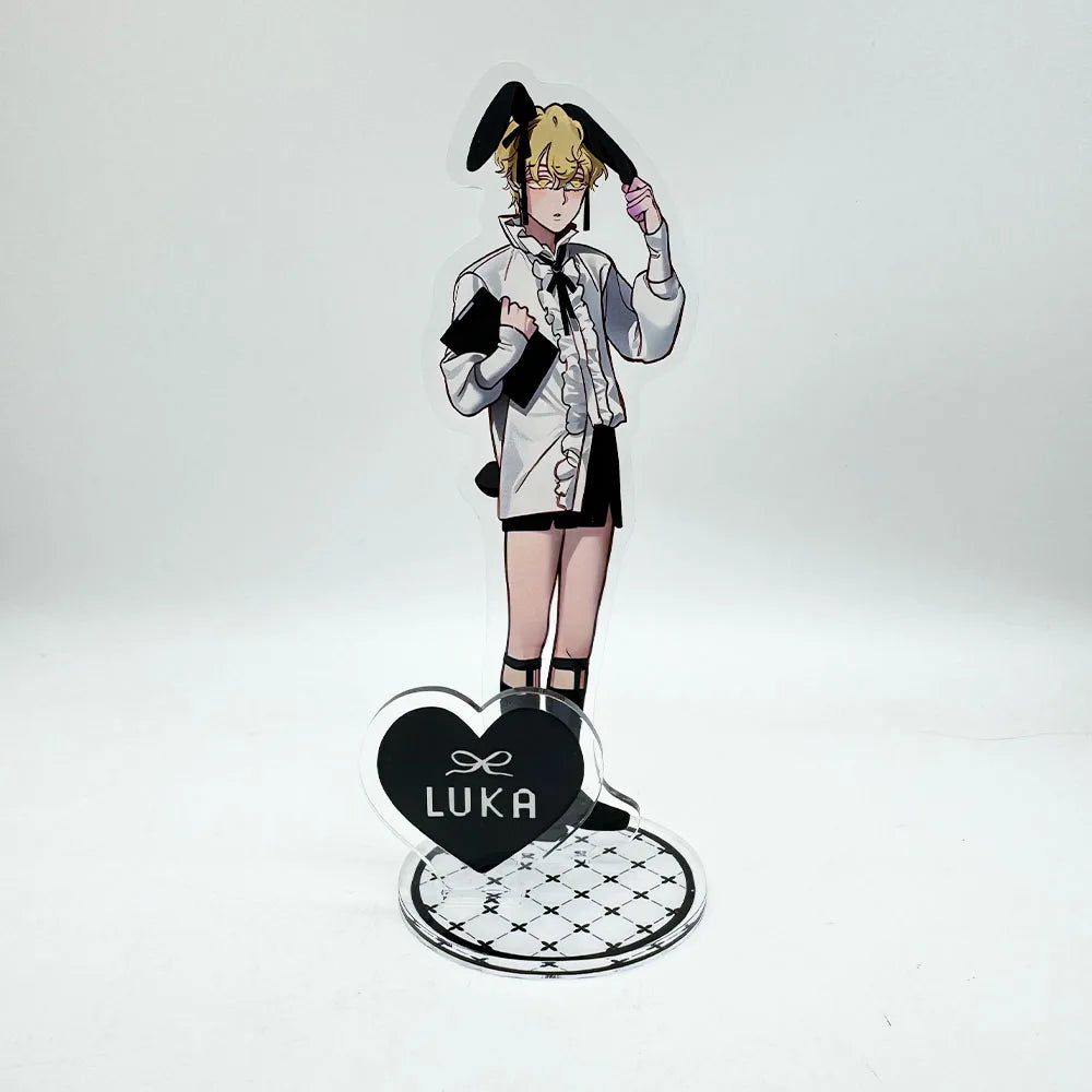 Acrylic keychain set featuring an anime character pendant charm.