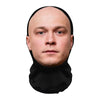 A realistic 3D printed horror balaclava mask worn by a person.