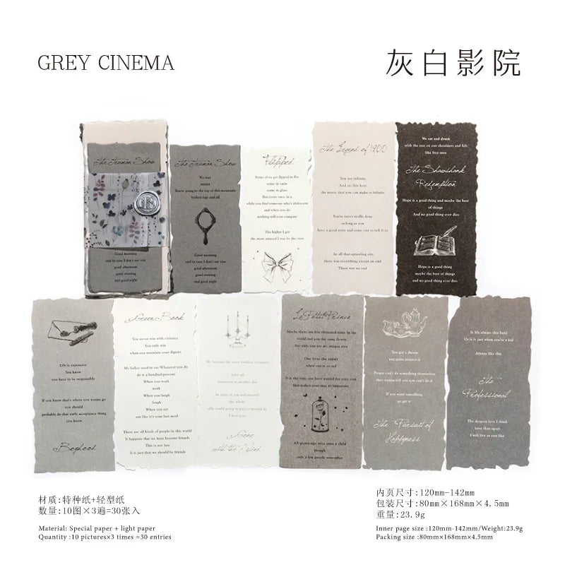 A set of vintage old English manuscript decor paper featuring various aged and textured pages.