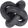 Hand carved wood knot coffee table decor in black