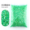 Bag of B12-labeled AB grass green resin rhinestones for crafting