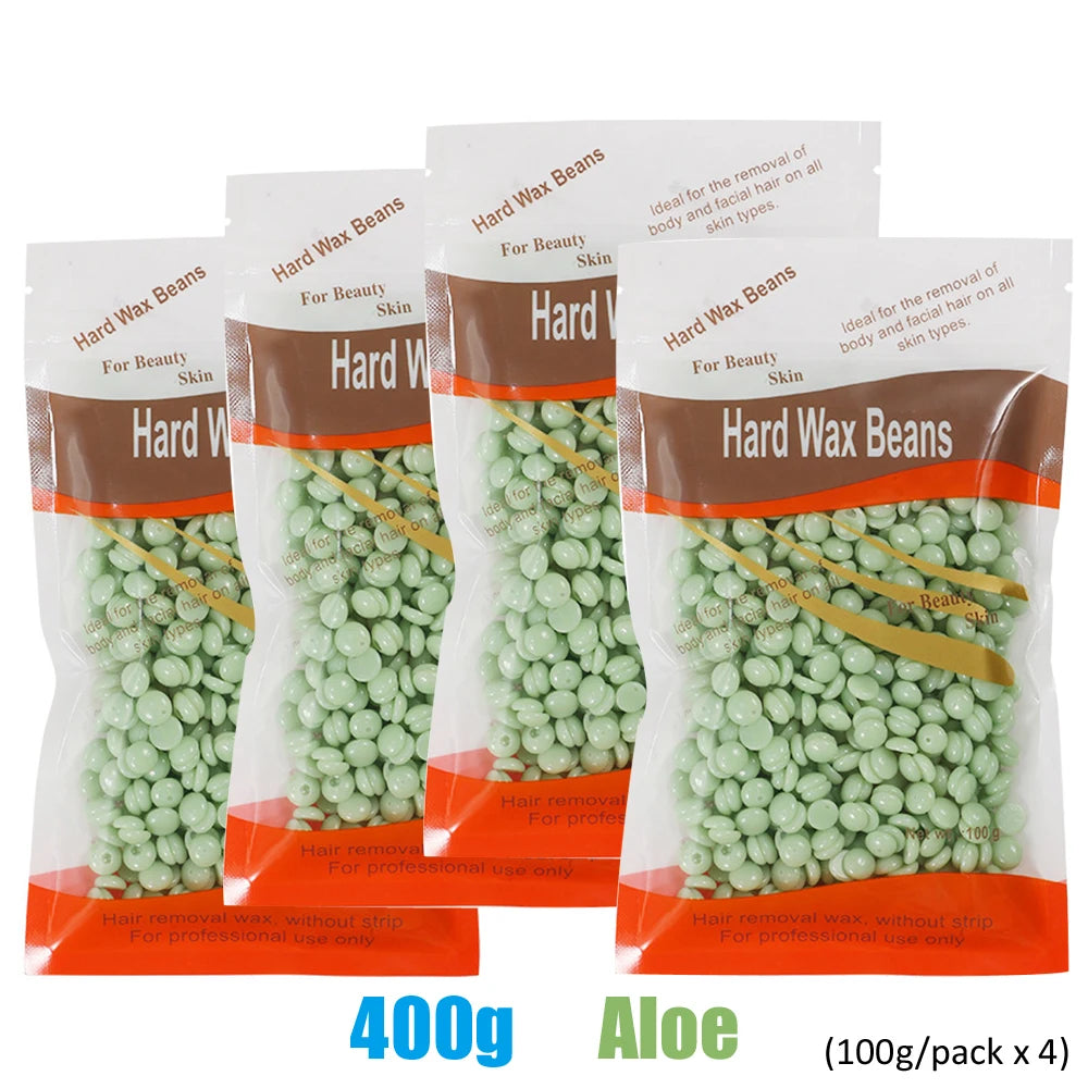 Pack of four 400g bags of Hard Wax Beans for body hair removal